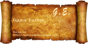 Gyura Eszter névjegykártya